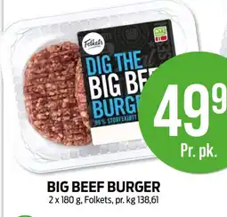 Kiwi FOLKETS Big beef burger tilbud