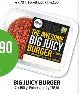 Kiwi FOLKETS Big juicy burger tilbud