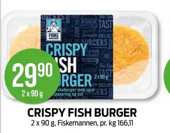 Kiwi FISKEMANNEN Crispy fish burger tilbud