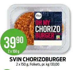 Kiwi FOLKETS Svin chorizoburger tilbud