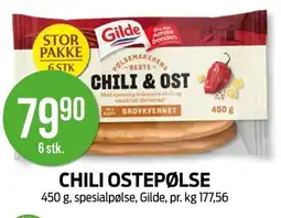 Kiwi GILDE Chili ostepølse tilbud
