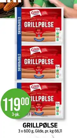 Kiwi GILDE Grillpølse tilbud