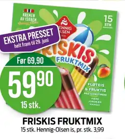 Kiwi HENNIG OLSEN Friskis fruktmix tilbud