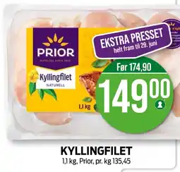Kiwi PRIOR Kyllingfilet tilbud