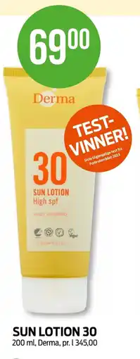 Kiwi DERMA Sun lotion 30 tilbud