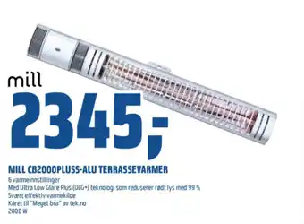 Coop Obs MILL cb2000pluss-alu terrassevarmer tilbud