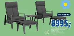 Coop Obs Holmen recliner terrassesett tilbud