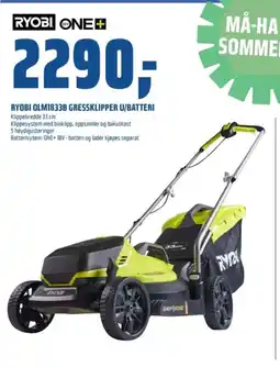Coop Obs RYOBI olm1833b gressklipper u/batteri tilbud