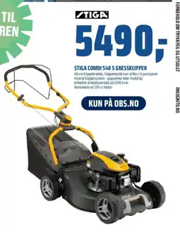 Coop Obs STIGA combi 548 s gressklipper tilbud