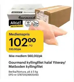 Storcash Gourmand kyllingfilet halal Ytterøy/ Matboden kyllingfilet tilbud