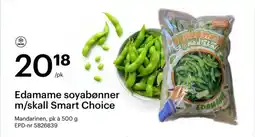 Storcash Edamame soyabønner m/skall Smart Choice tilbud