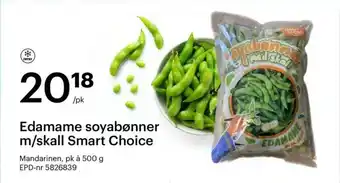 Storcash Edamame soyabønner m/skall Smart Choice tilbud
