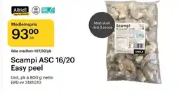 Storcash Scampi ASC 16/20 Easy peel tilbud