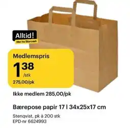 Storcash Bærepose papir tilbud