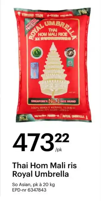 Storcash Thai Hom Mali ris Royal Umbrella tilbud