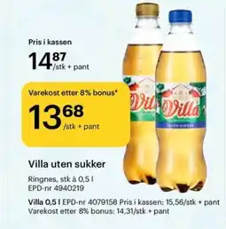 Storcash Villa uten sukker tilbud