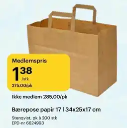 Storcash Bærepose papir tilbud