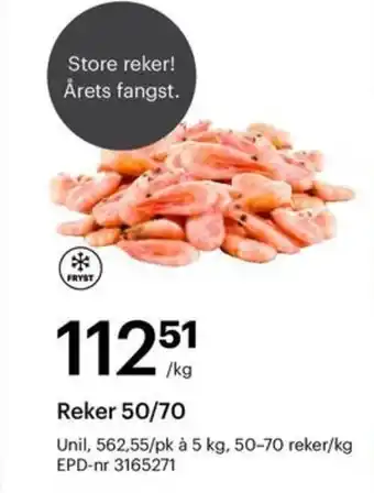 Storcash Reker 50/70 tilbud