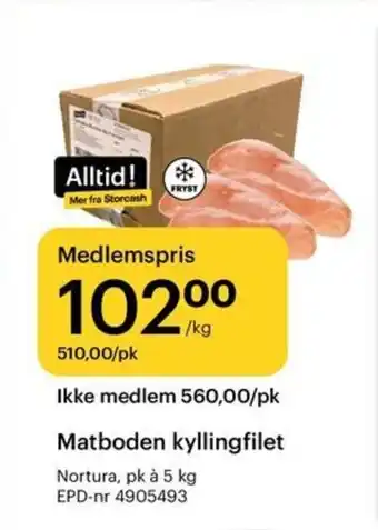Storcash Matboden kyllingfilet tilbud