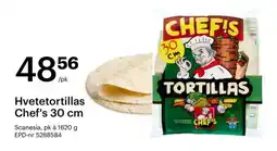 Storcash Hvetetortillas Chef's 30 cm tilbud
