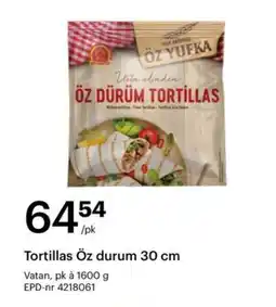 Storcash Tortillas Öz durum 30 cm tilbud