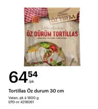 Storcash Tortillas Öz durum 30 cm tilbud