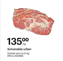 Storcash Svinenakke u/ben tilbud