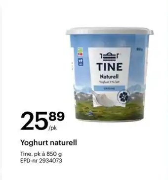 Storcash TINE Yoghurt naturell tilbud