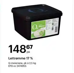 Storcash Lettrømme 17% tilbud