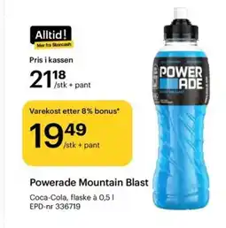 Storcash POWERADE Mountain Blast tilbud