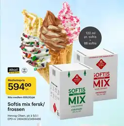 Storcash HENNIG-OLSEN Softis mix fersk/ frossen tilbud