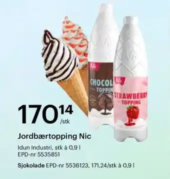 Storcash Jordbærtopping Nic tilbud