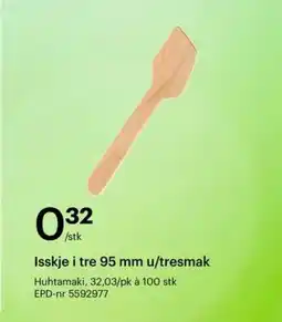 Storcash Isskje i tre 95 mm u/tresmak tilbud