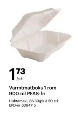 Storcash Varmtmatboks 1 rom tilbud