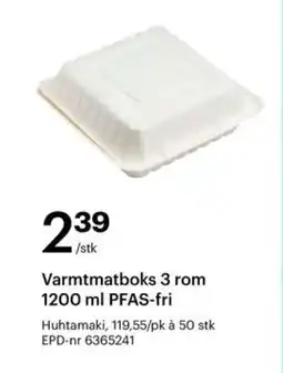 Storcash Varmtmatboks 3 rom 1200 ml PFAS-fri tilbud