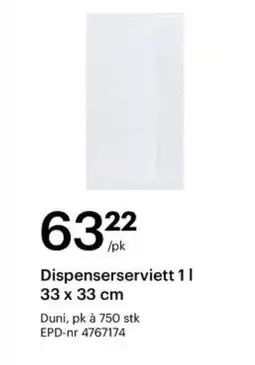 Storcash Dispenserserviett 1 | tilbud
