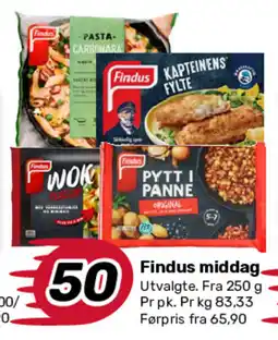 Matkroken FINDUS middag tilbud