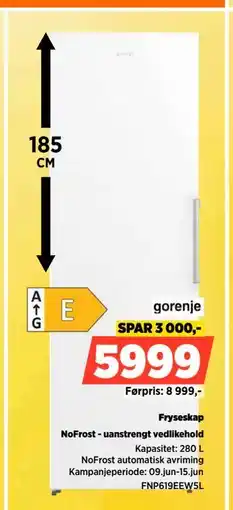 POWER Fryseskap tilbud
