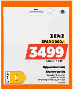 POWER Oppvaskmaskin tilbud