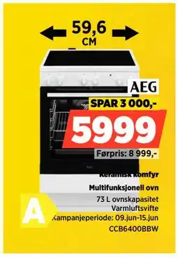 POWER Keramisk komfyr tilbud