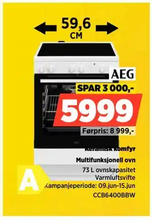 POWER Keramisk komfyr tilbud