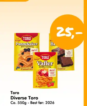 Havaristen TORO Vafler Toro Diverse Toro tilbud