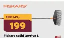Megaflis Fiskars solid løvrive L tilbud