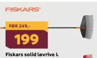 Megaflis Fiskars solid løvrive L tilbud
