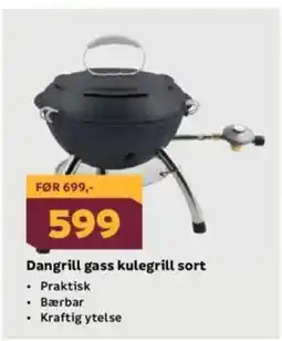 Megaflis Dangrill gasskulegrill sort tilbud