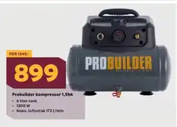 Megaflis Probuilder kompressor 1,5hk tilbud