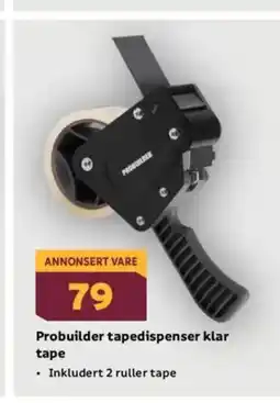 Megaflis Probuilder tapedispenser klar tape tilbud