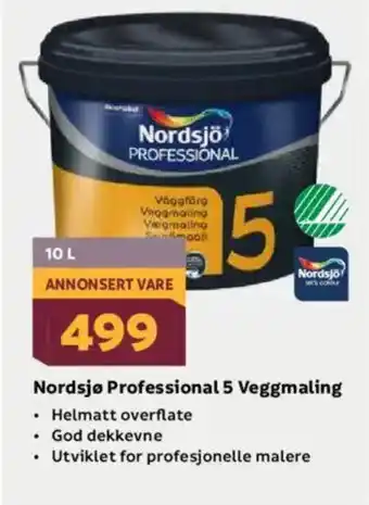 Megaflis Nordsjø Professional 5 Veggmaling tilbud