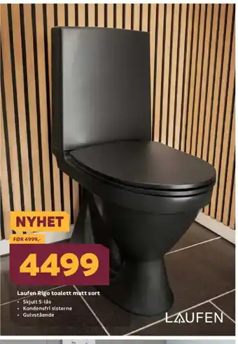 Megaflis LAUFEN Laufen Rigo toalett matt sort tilbud