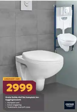 Megaflis Grohe Solido 4in1 Set komplett inn- byggingstoalett tilbud